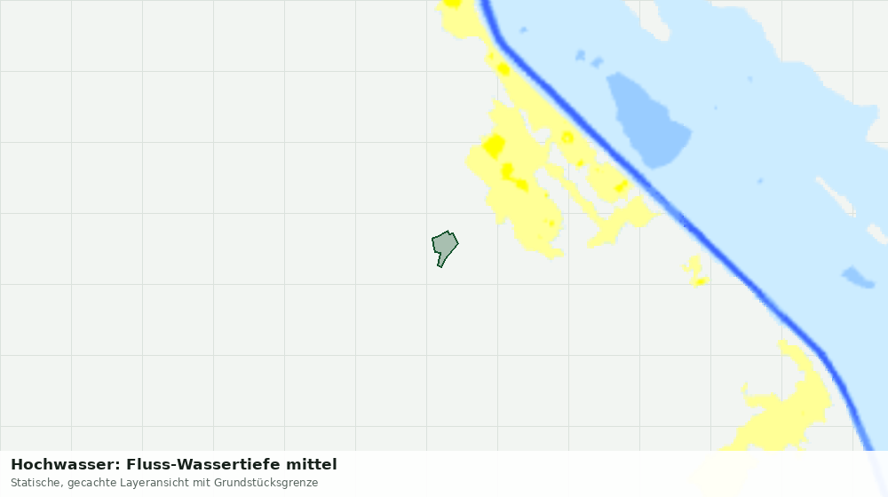 Statische Kartenansicht: Hochwasser: Fluss-Wassertiefe mittel