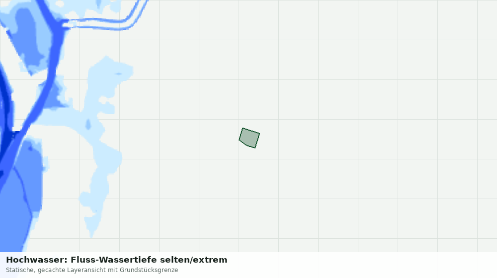 Statische Kartenansicht: Hochwasser: Fluss-Wassertiefe selten/extrem