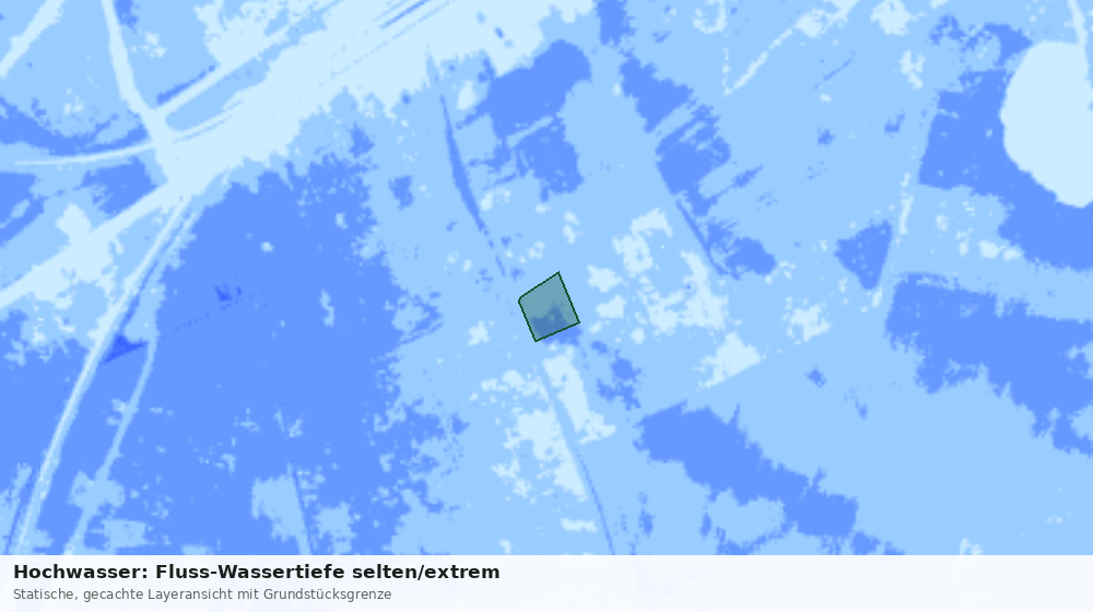 Statische Kartenansicht: Hochwasser: Fluss-Wassertiefe selten/extrem