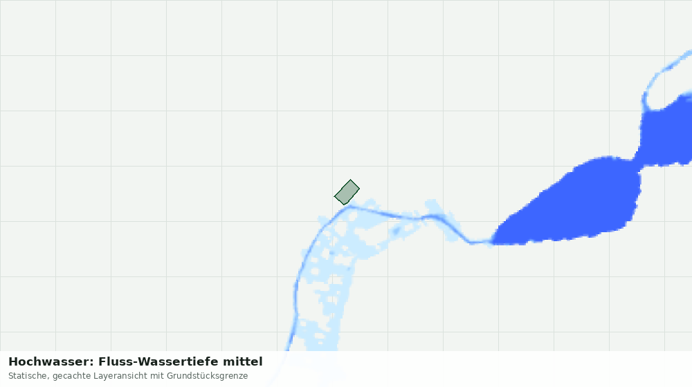 Statische Kartenansicht: Hochwasser: Fluss-Wassertiefe mittel