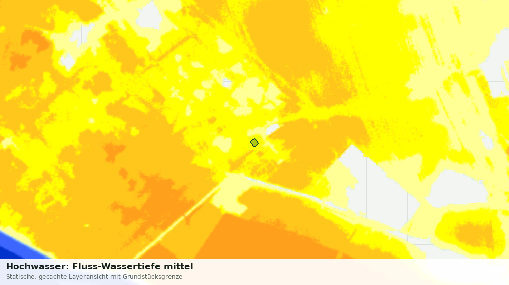 Statische Kartenansicht: Hochwasser: Fluss-Wassertiefe mittel