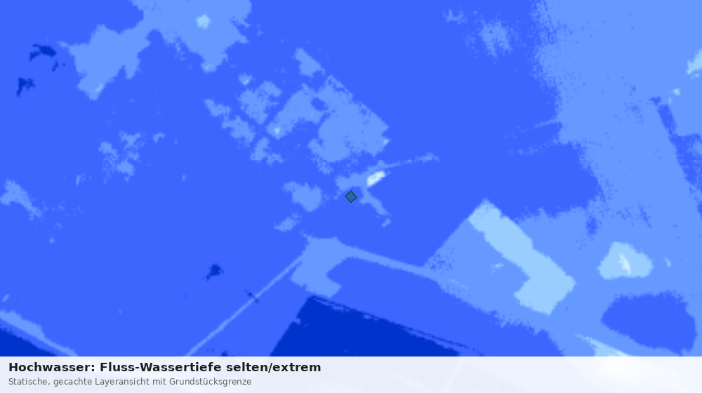 Statische Kartenansicht: Hochwasser: Fluss-Wassertiefe selten/extrem