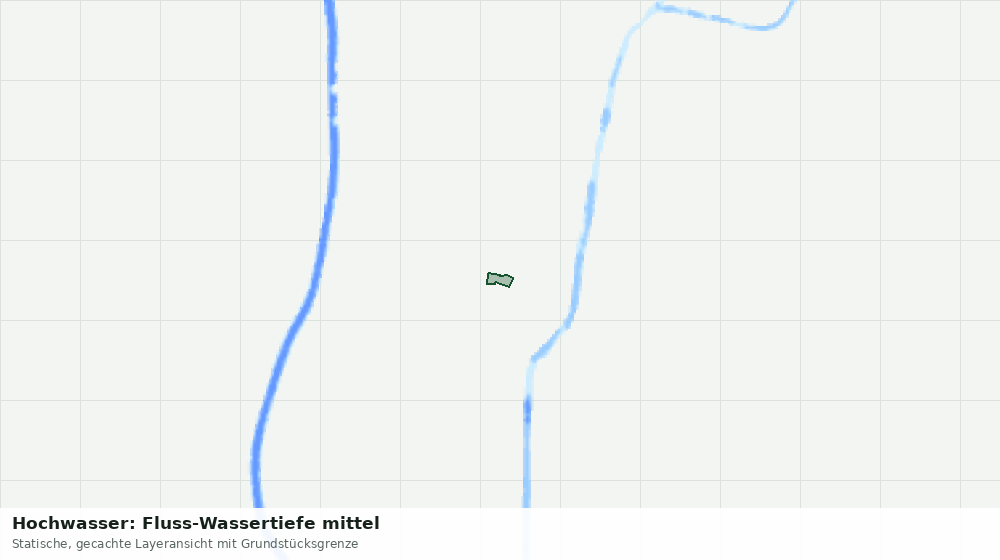 Statische Kartenansicht: Hochwasser: Fluss-Wassertiefe mittel