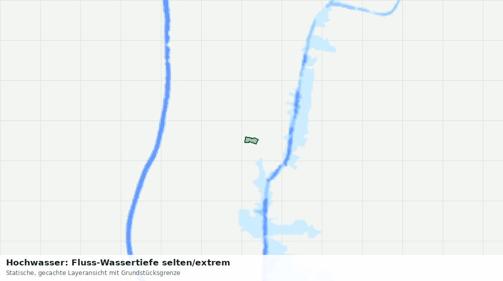 Statische Kartenansicht: Hochwasser: Fluss-Wassertiefe selten/extrem