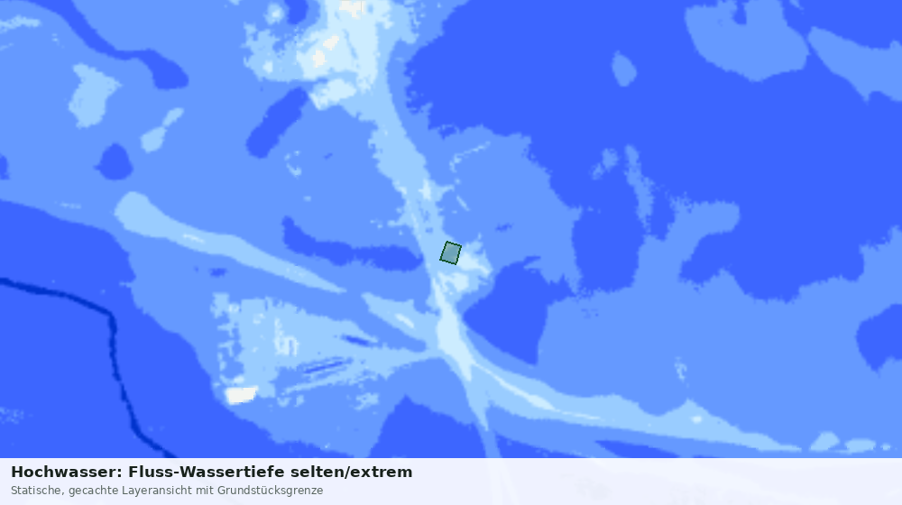 Statische Kartenansicht: Hochwasser: Fluss-Wassertiefe selten/extrem