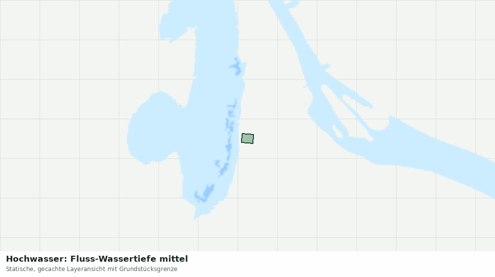 Statische Kartenansicht: Hochwasser: Fluss-Wassertiefe mittel