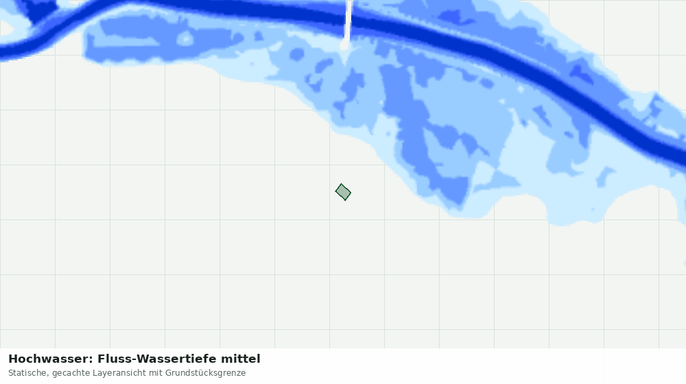 Statische Kartenansicht: Hochwasser: Fluss-Wassertiefe mittel