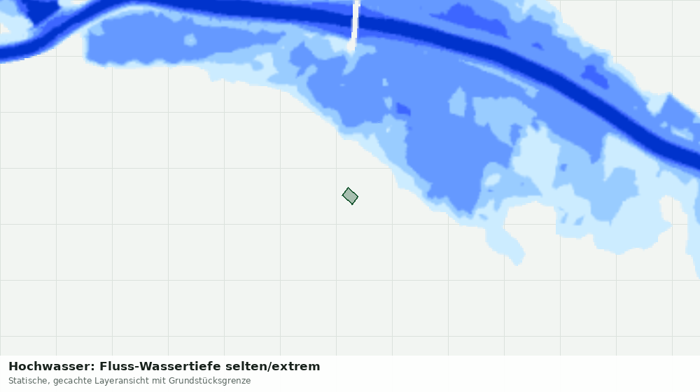 Statische Kartenansicht: Hochwasser: Fluss-Wassertiefe selten/extrem