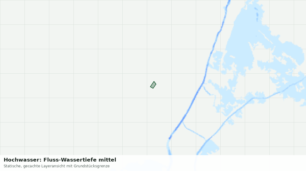 Statische Kartenansicht: Hochwasser: Fluss-Wassertiefe mittel