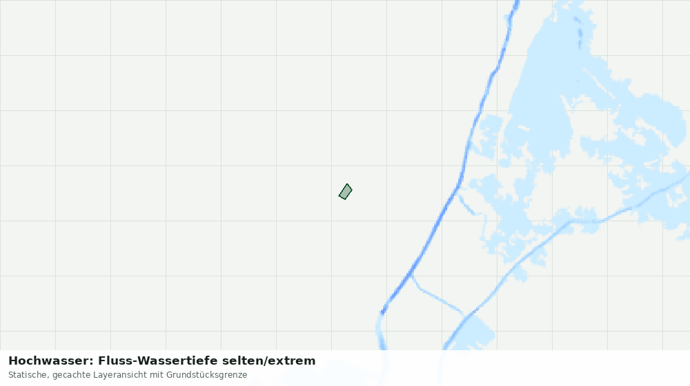 Statische Kartenansicht: Hochwasser: Fluss-Wassertiefe selten/extrem