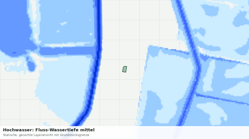 Statische Kartenansicht: Hochwasser: Fluss-Wassertiefe mittel