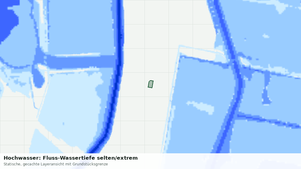 Statische Kartenansicht: Hochwasser: Fluss-Wassertiefe selten/extrem