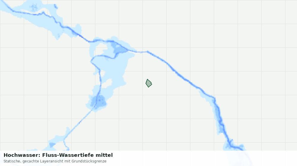 Statische Kartenansicht: Hochwasser: Fluss-Wassertiefe mittel