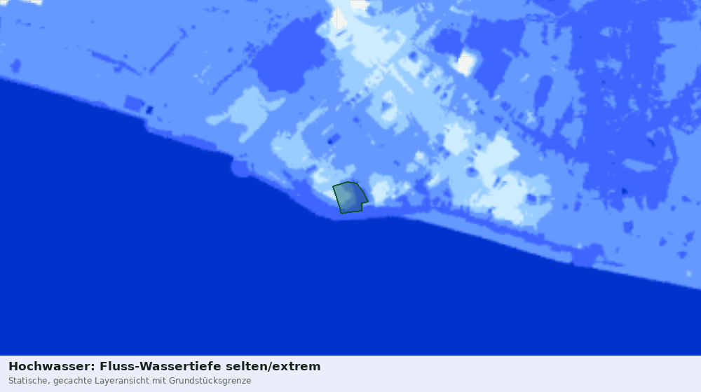 Statische Kartenansicht: Hochwasser: Fluss-Wassertiefe selten/extrem