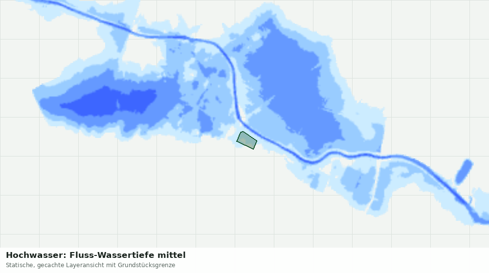 Statische Kartenansicht: Hochwasser: Fluss-Wassertiefe mittel