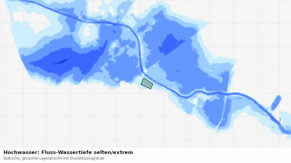 Statische Kartenansicht: Hochwasser: Fluss-Wassertiefe selten/extrem