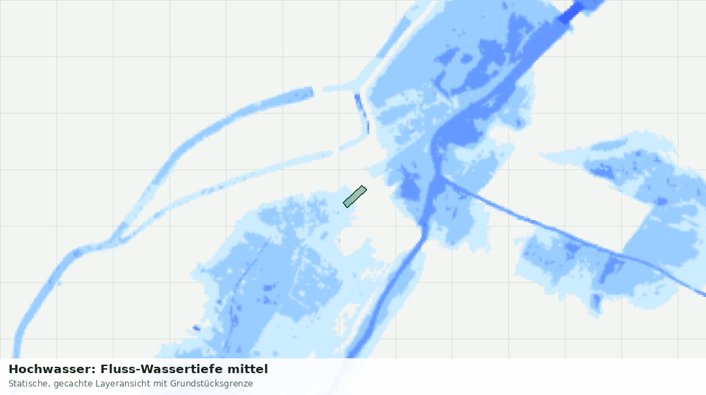 Statische Kartenansicht: Hochwasser: Fluss-Wassertiefe mittel