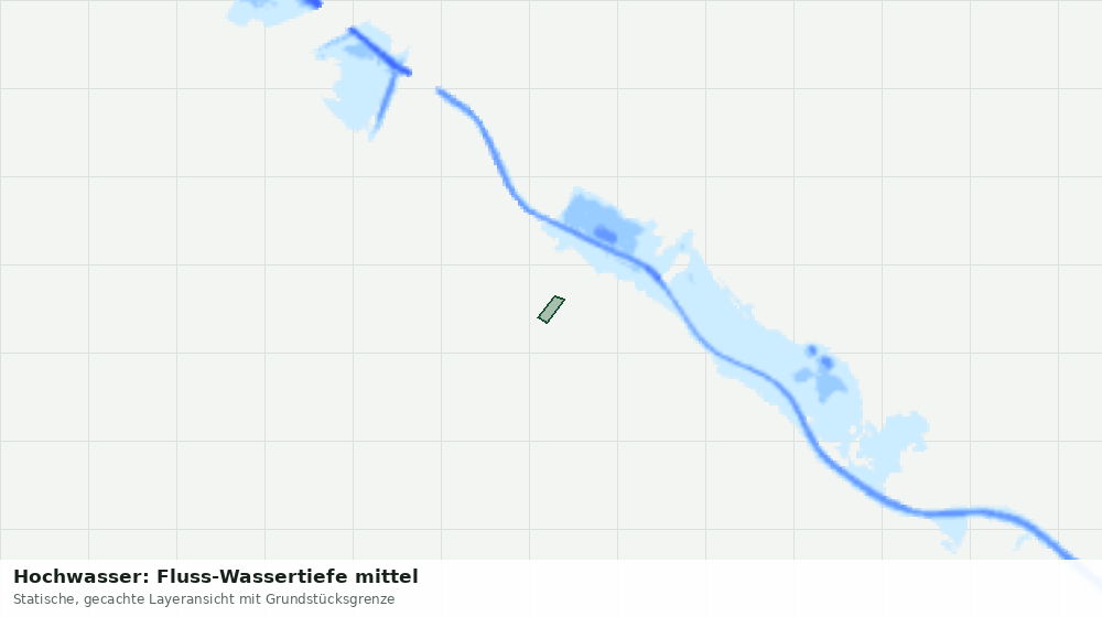 Statische Kartenansicht: Hochwasser: Fluss-Wassertiefe mittel