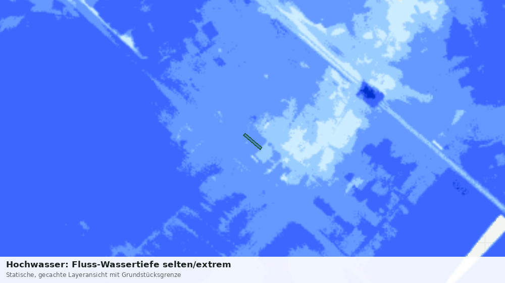 Statische Kartenansicht: Hochwasser: Fluss-Wassertiefe selten/extrem