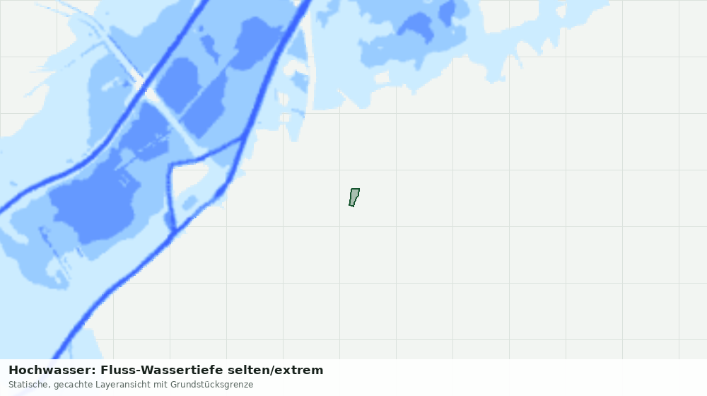 Statische Kartenansicht: Hochwasser: Fluss-Wassertiefe selten/extrem