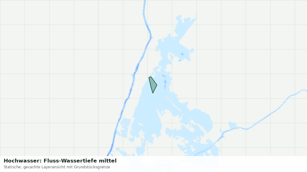 Statische Kartenansicht: Hochwasser: Fluss-Wassertiefe mittel