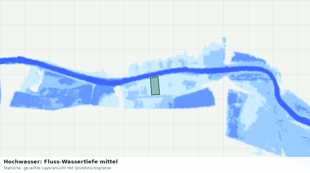 Statische Kartenansicht: Hochwasser: Fluss-Wassertiefe mittel