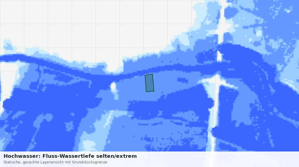 Statische Kartenansicht: Hochwasser: Fluss-Wassertiefe selten/extrem