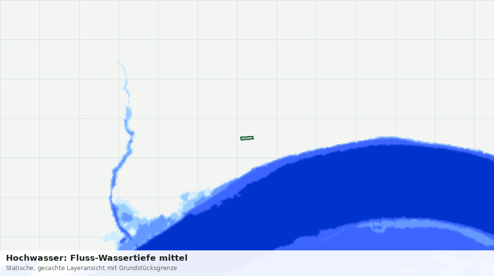 Statische Kartenansicht: Hochwasser: Fluss-Wassertiefe mittel