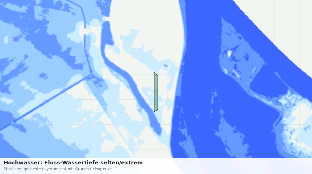 Statische Kartenansicht: Hochwasser: Fluss-Wassertiefe selten/extrem