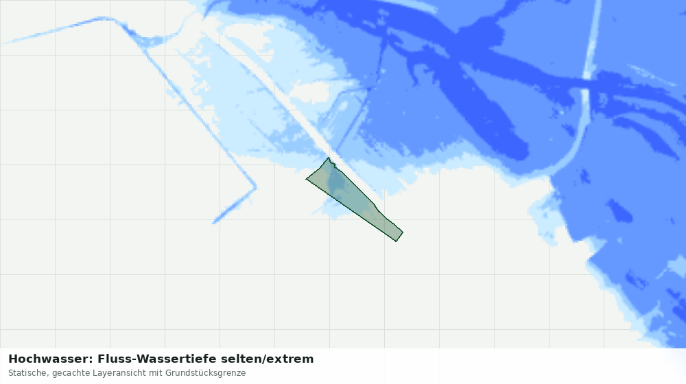 Statische Kartenansicht: Hochwasser: Fluss-Wassertiefe selten/extrem
