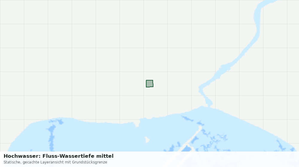 Statische Kartenansicht: Hochwasser: Fluss-Wassertiefe mittel