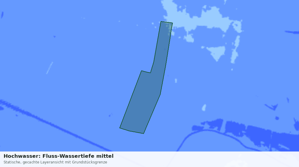 Statische Kartenansicht: Hochwasser: Fluss-Wassertiefe mittel