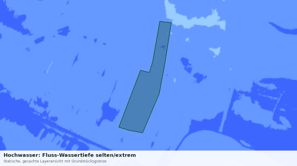 Statische Kartenansicht: Hochwasser: Fluss-Wassertiefe selten/extrem
