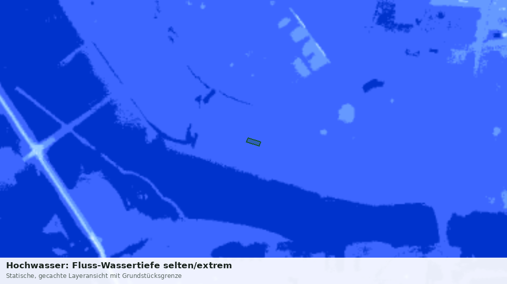 Statische Kartenansicht: Hochwasser: Fluss-Wassertiefe selten/extrem