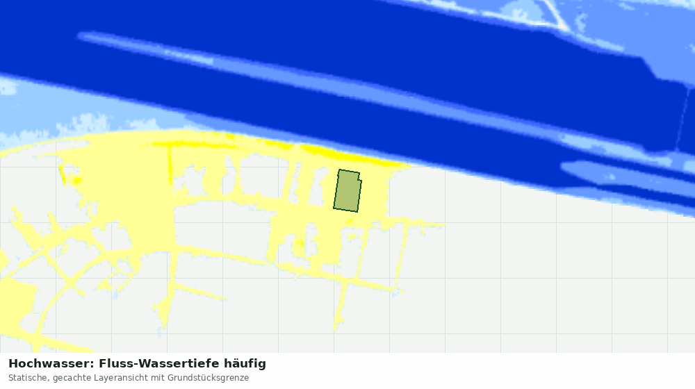 Statische Kartenansicht: Hochwasser: Fluss-Wassertiefe häufig