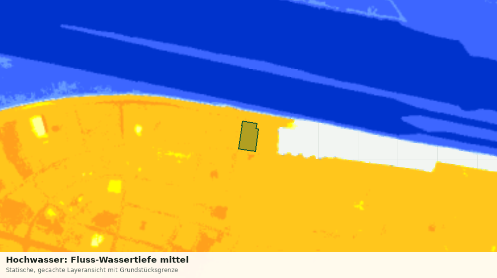 Statische Kartenansicht: Hochwasser: Fluss-Wassertiefe mittel