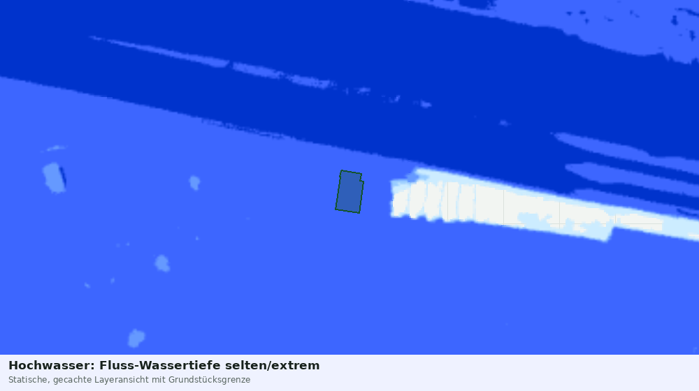 Statische Kartenansicht: Hochwasser: Fluss-Wassertiefe selten/extrem
