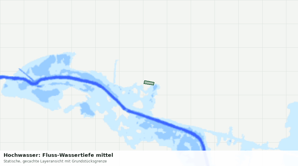 Statische Kartenansicht: Hochwasser: Fluss-Wassertiefe mittel