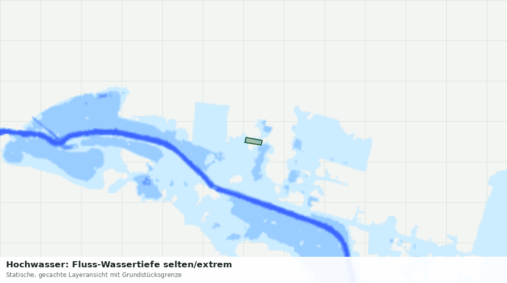 Statische Kartenansicht: Hochwasser: Fluss-Wassertiefe selten/extrem