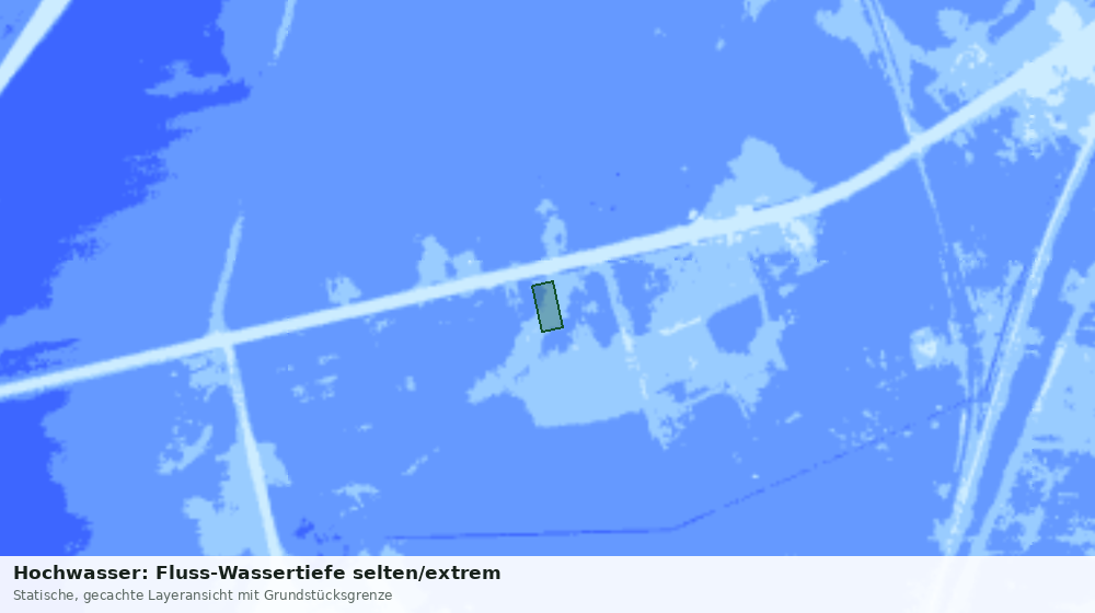 Statische Kartenansicht: Hochwasser: Fluss-Wassertiefe selten/extrem