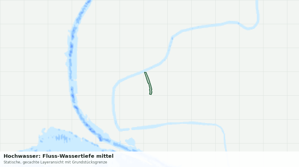 Statische Kartenansicht: Hochwasser: Fluss-Wassertiefe mittel