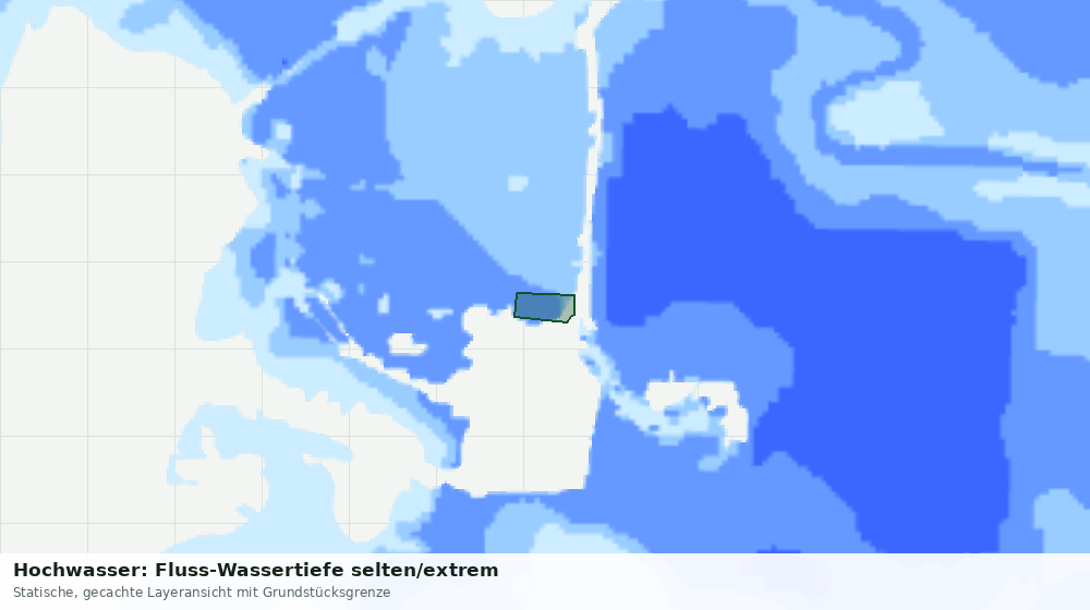 Statische Kartenansicht: Hochwasser: Fluss-Wassertiefe selten/extrem