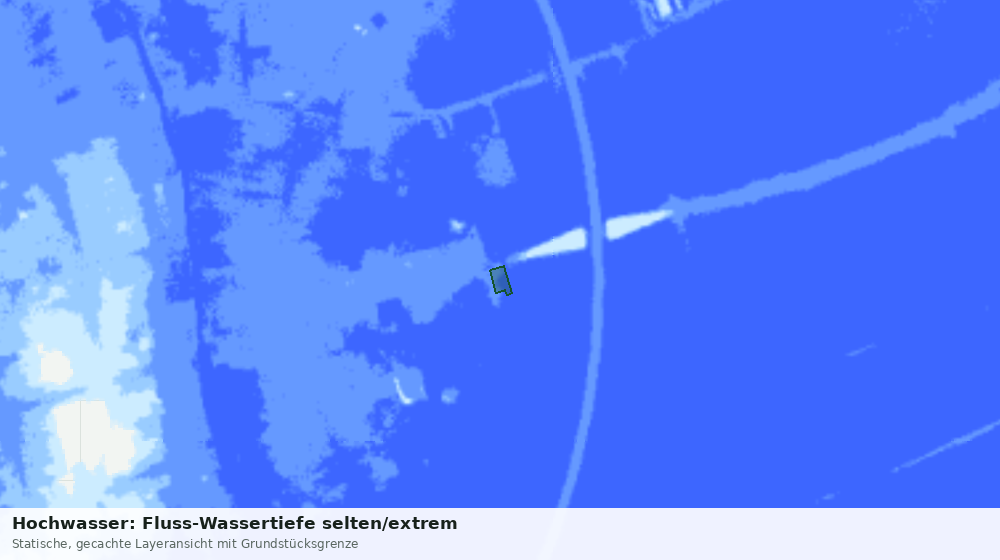 Statische Kartenansicht: Hochwasser: Fluss-Wassertiefe selten/extrem