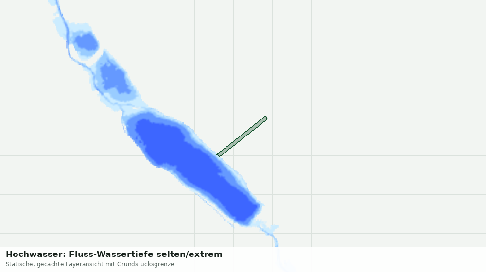 Statische Kartenansicht: Hochwasser: Fluss-Wassertiefe selten/extrem