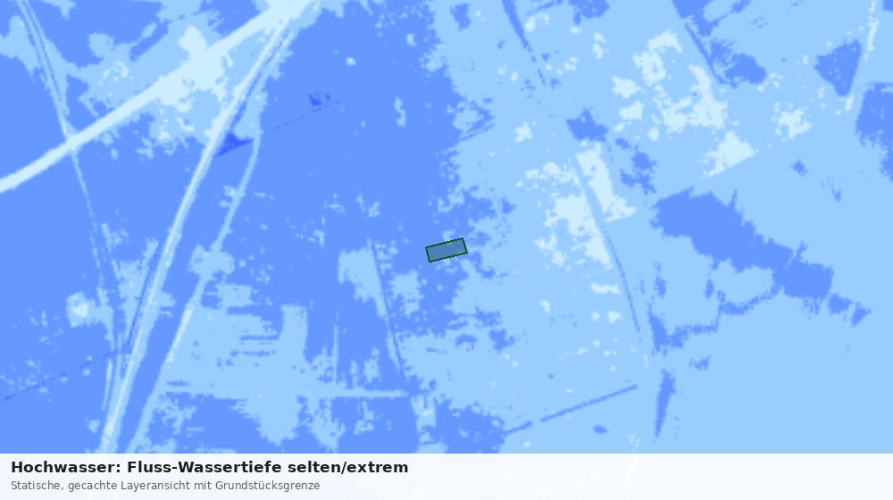 Statische Kartenansicht: Hochwasser: Fluss-Wassertiefe selten/extrem