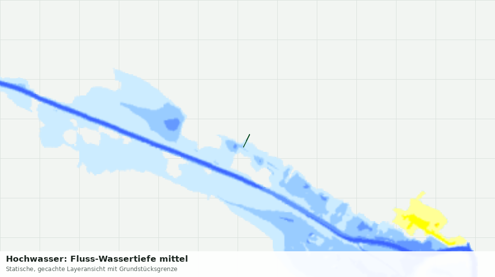 Statische Kartenansicht: Hochwasser: Fluss-Wassertiefe mittel
