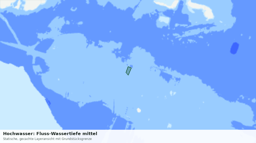 Statische Kartenansicht: Hochwasser: Fluss-Wassertiefe mittel