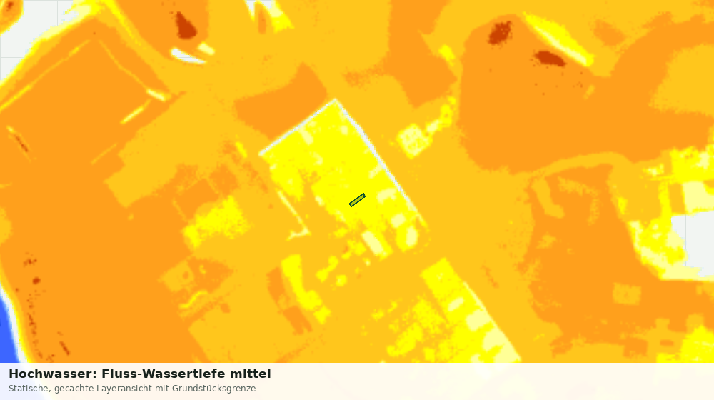 Statische Kartenansicht: Hochwasser: Fluss-Wassertiefe mittel