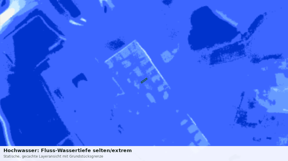 Statische Kartenansicht: Hochwasser: Fluss-Wassertiefe selten/extrem