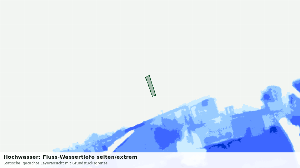 Statische Kartenansicht: Hochwasser: Fluss-Wassertiefe selten/extrem